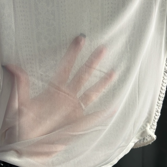 Free People White Lace Sleeveless Top - Picture 6 of 7